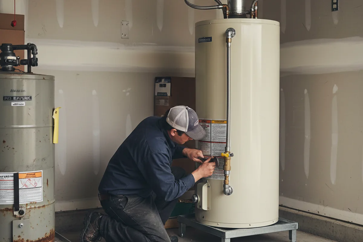Water heater and shutoff valve replacement in Oriskany